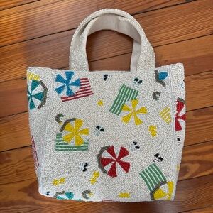 Colorful Beaded Tote Bag